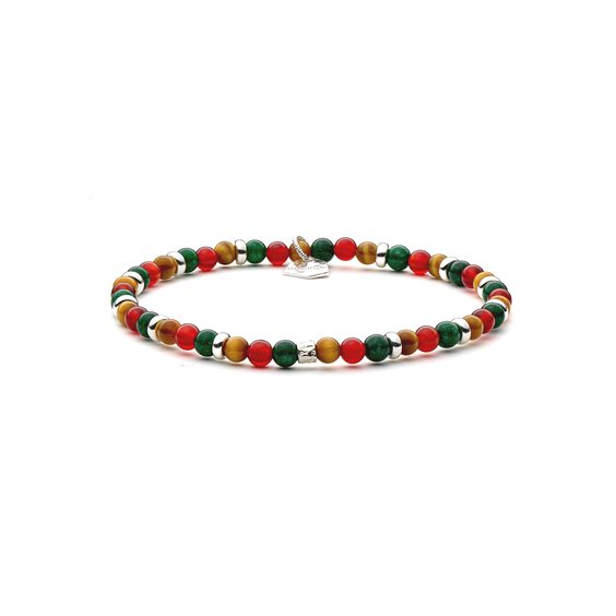 Bracelet Antracite Tris in Semiprecious stones BTR05 INFINITY - BTR05 INFINITY